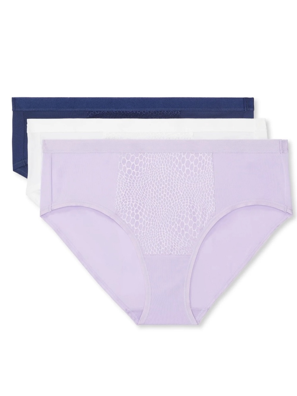 Warners Blissful Benefits Tummy-Smoothing Microfiber Hipster 3-Pack